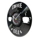 Coffee Inspirational Vinyl Record Clock For Cafe Shop