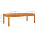 Coffee Table 100x50x33 Cm Solid Acacia Wood Toontt