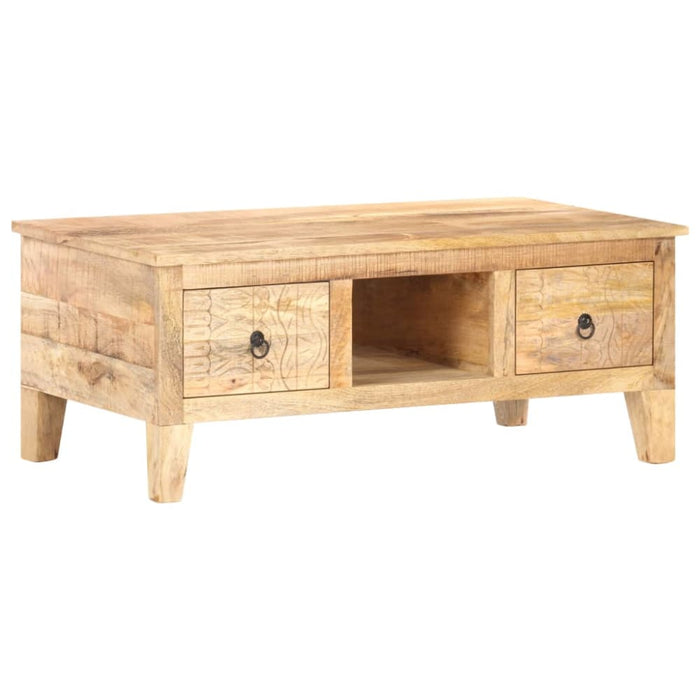 Coffee Table 100x55x40 Cm Rough Mango Wood Txbxtl