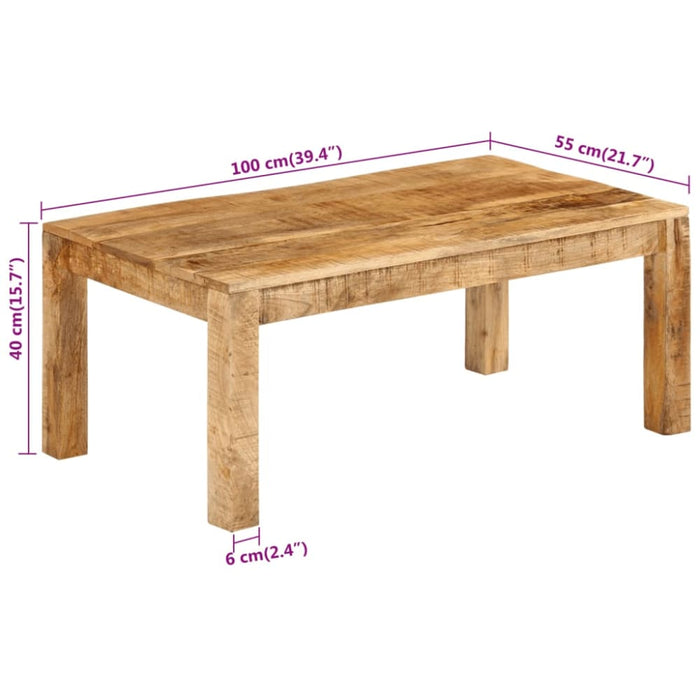 Coffee Table 100x55x40 Cm Solid Wood Mango Tptili