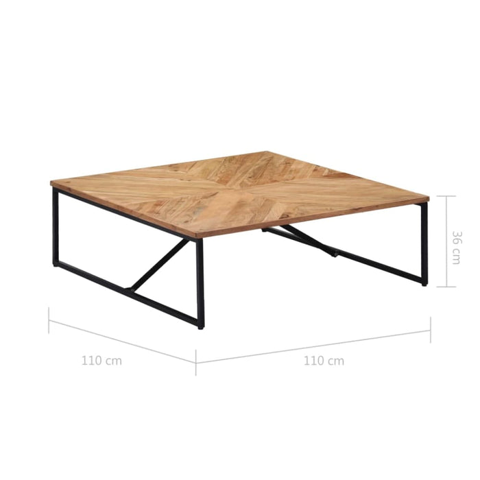 Coffee Table 110x110x36 Cm Solid Acacia Wood Xailkk