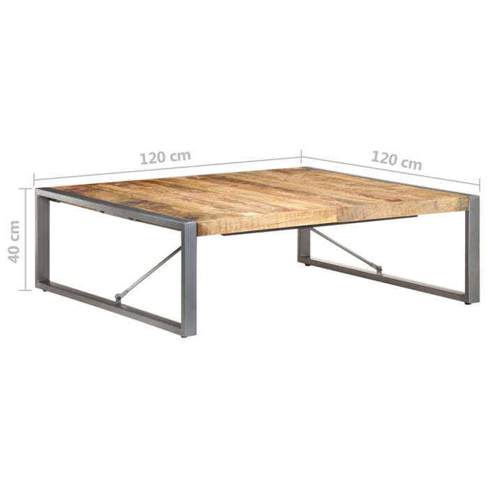 Coffee Table 120x120x40 Cm Solid Wood Mango Txopnt
