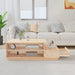 Coffee Table 120x50x40.5 Cm Solid Wood Pine Noaaoa