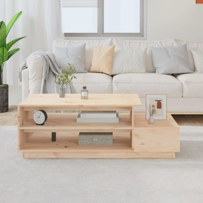Coffee Table 120x50x40.5 Cm Solid Wood Pine Noaaoa
