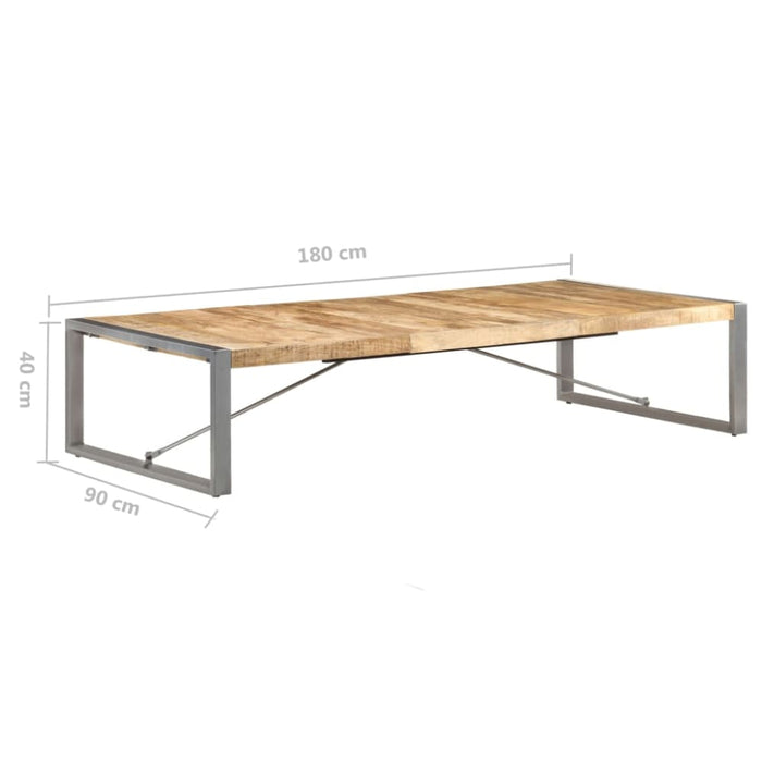 Coffee Table 180x90x40 Cm Solid Wood Mango Txopko