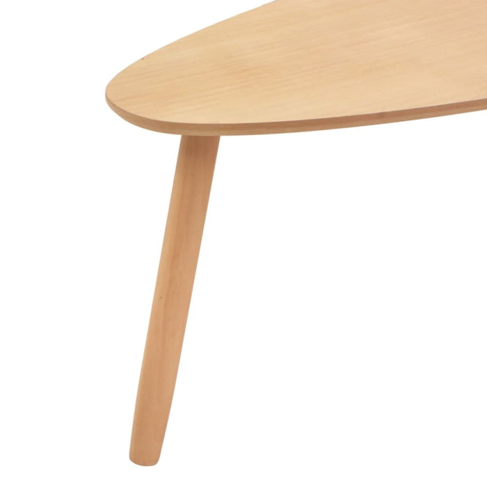 Coffee Table Set 2 Pieces Solid Pinewood Brown Xaaitt