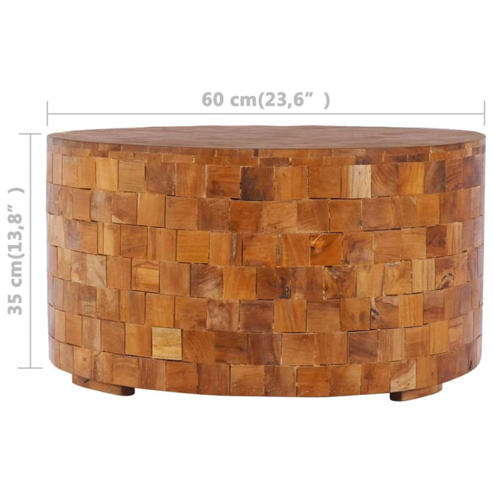 Coffee Table 60x60x35 Cm Solid Teak Wood Xnnnoo