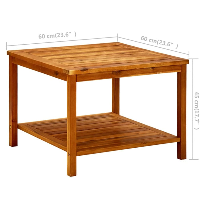 Coffee Table 60x60x45 Cm Solid Acacia Wood Tolabt