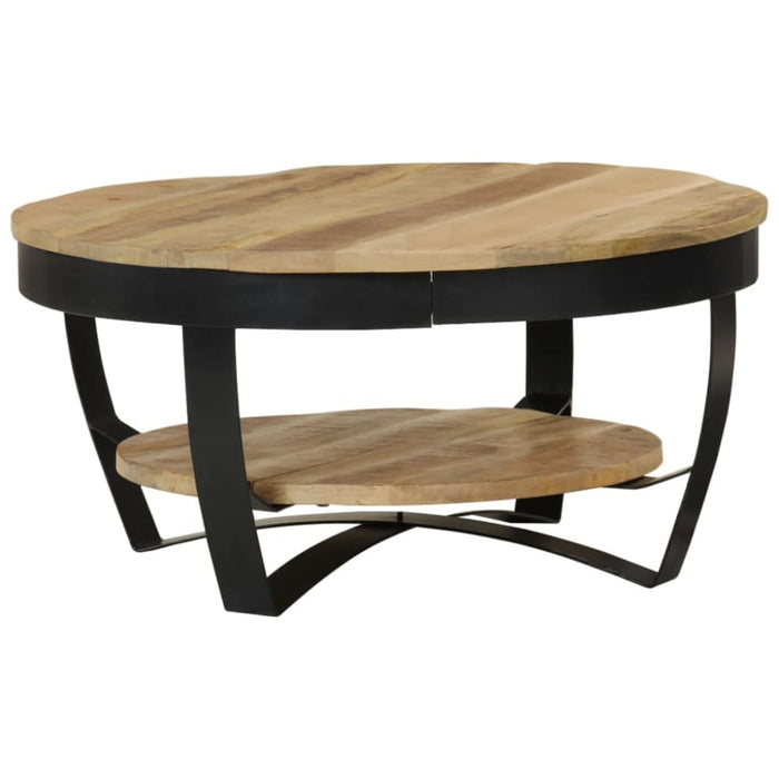 Coffee Table 65 Cm Solid Rough Mango Wood Xaalip
