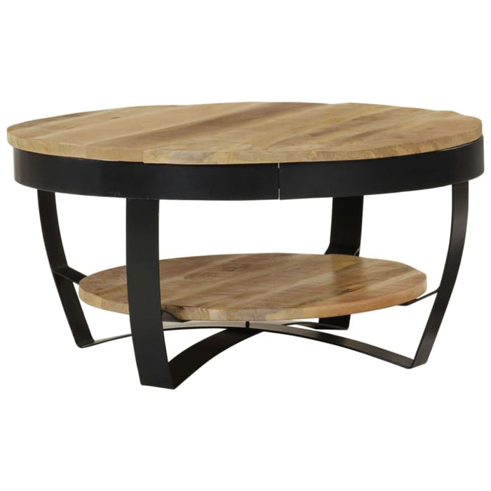 Coffee Table 65 Cm Solid Rough Mango Wood Xaalip