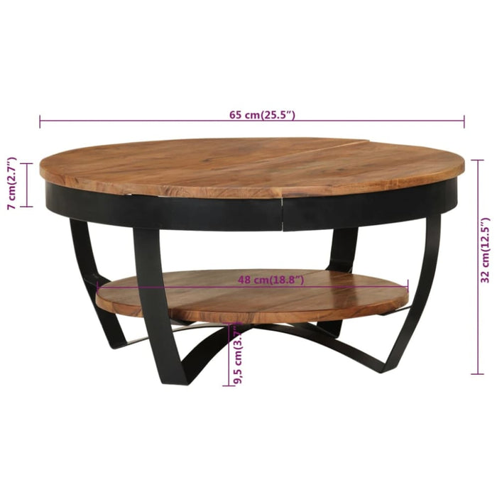 Coffee Table 65x65x32 Cm Solid Acacia Wood Xnklol