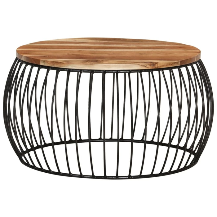 Coffee Table ø68 Cm Solid Acacia Wood Ttnbxo