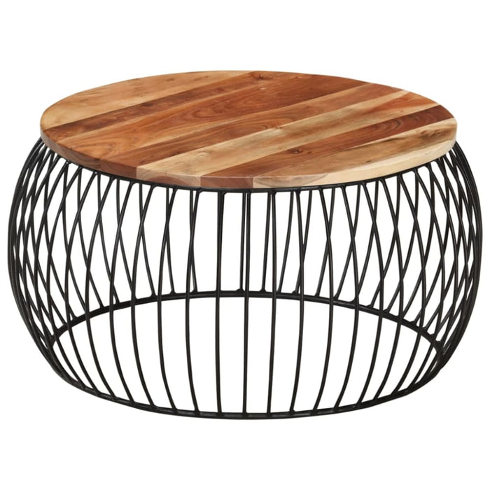 Coffee Table ø68 Cm Solid Acacia Wood Ttnbxo