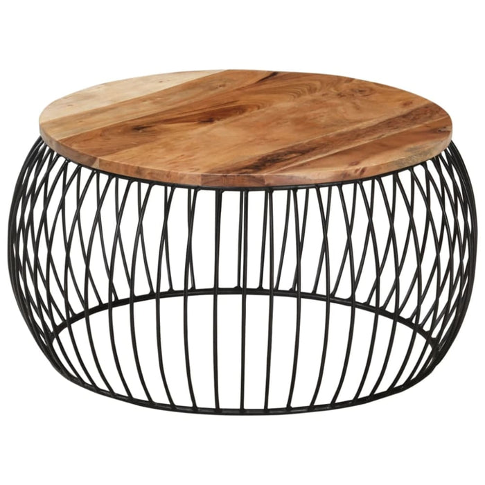 Coffee Table ø68 Cm Solid Acacia Wood Ttnbxo