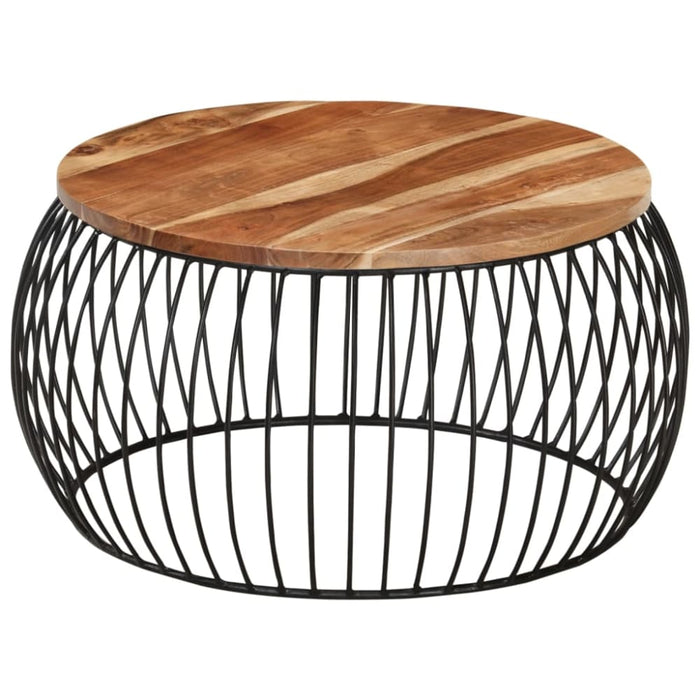Coffee Table ø68 Cm Solid Acacia Wood Ttnbxo