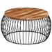 Coffee Table ø68 Cm Solid Acacia Wood Ttnbxo