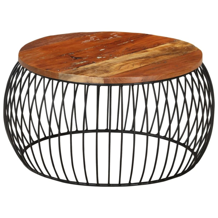 Coffee Table ø68 Cm Solid Reclaimed Wood Ttnbxx