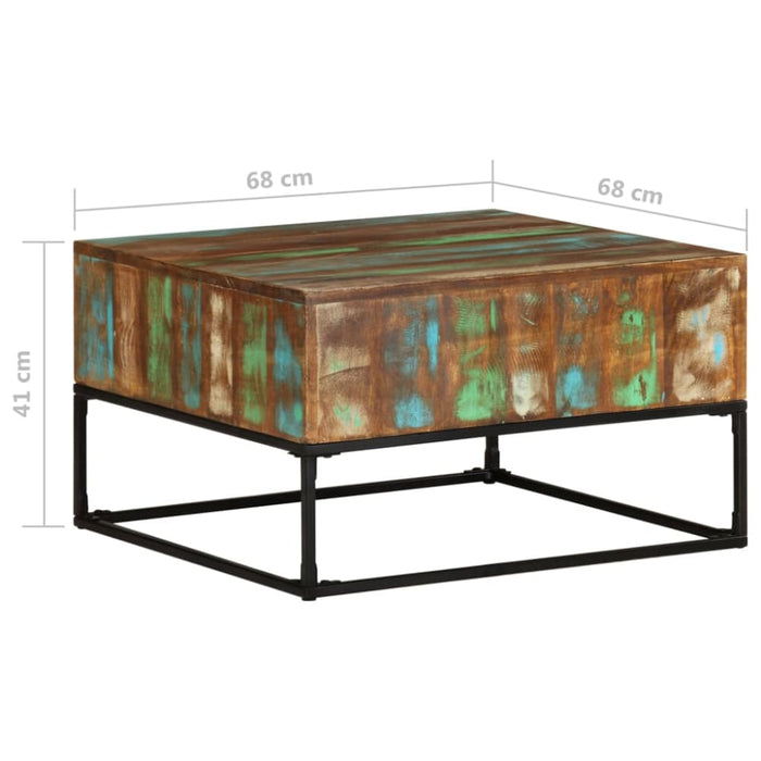 Coffee Table 68x68x41 Cm Solid Reclaimed Wood Txbnok