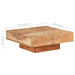 Coffee Table 80x80x28 Cm Solid Acacia Wood Txtpkt