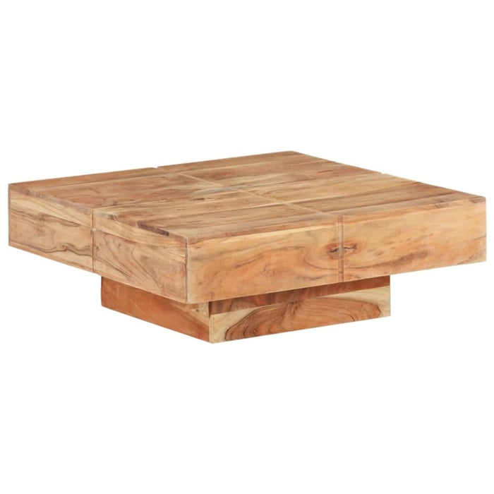 Coffee Table 80x80x28 Cm Solid Acacia Wood Txtpkt