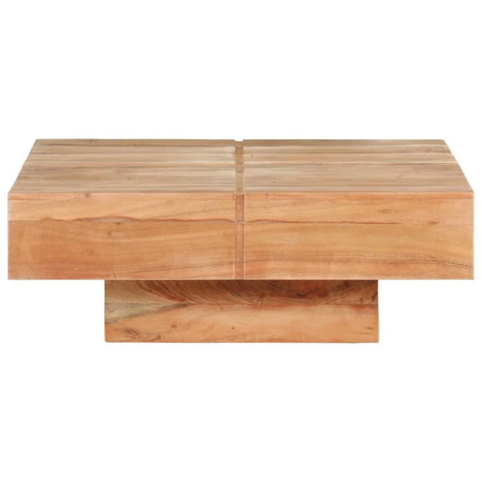 Coffee Table 80x80x28 Cm Solid Acacia Wood Txtpkt