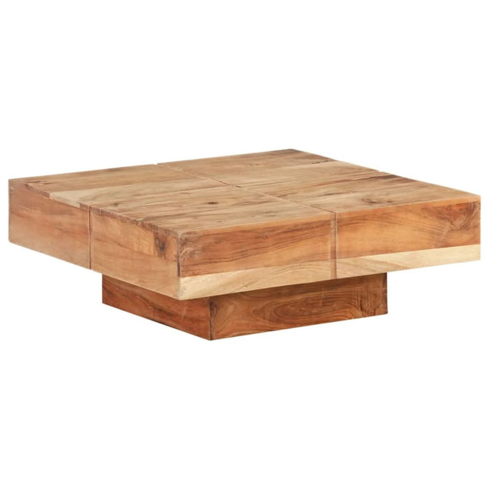 Coffee Table 80x80x28 Cm Solid Acacia Wood Txtpkt