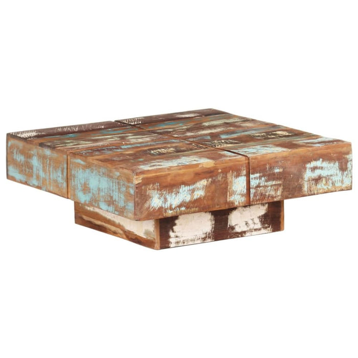 Coffee Table 80x80x28 Cm Solid Reclaimed Wood Txtpka