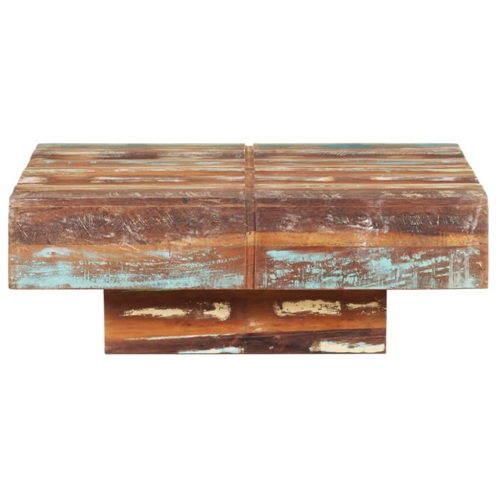 Coffee Table 80x80x28 Cm Solid Reclaimed Wood Txtpka