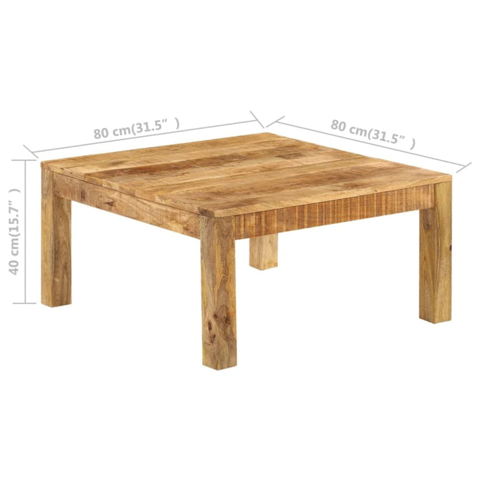 Coffee Table 80x80x40 Cm Solid Mango Wood Xalibo