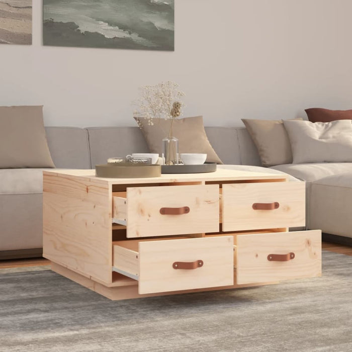 Coffee Table 80x80x45 Cm Solid Wood Pine Nxopoi