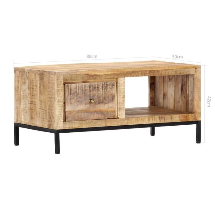 Coffee Table 88x50x42 Cm Solid Mango Wood Xnitit
