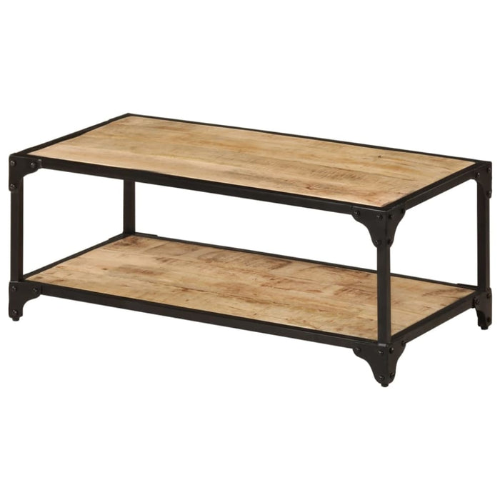 Coffee Table 90x45x35 Cm Solid Rough Mango Wood Txnxlp