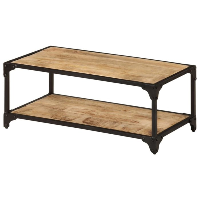Coffee Table 90x45x35 Cm Solid Rough Mango Wood Txnxlp