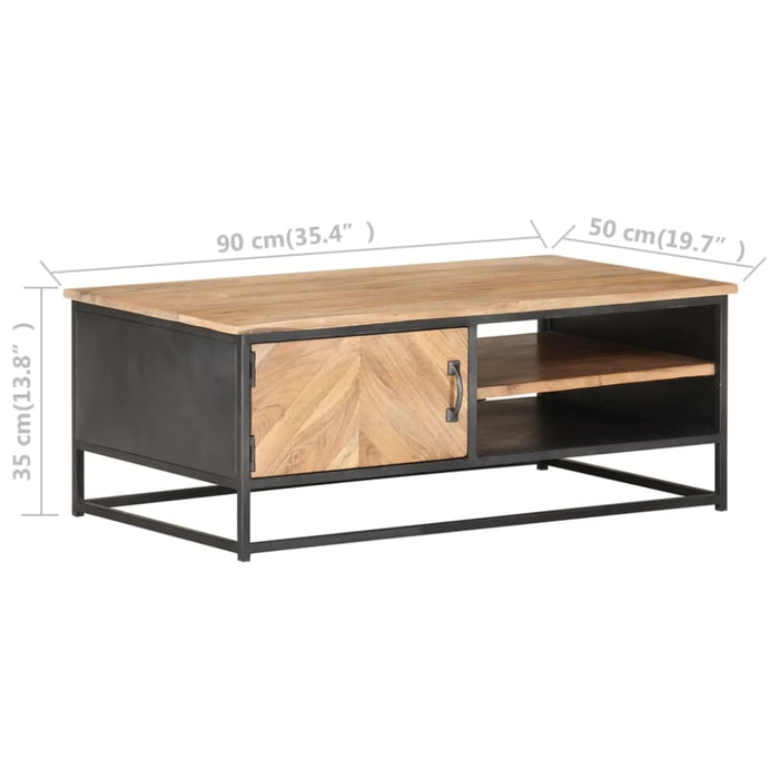 Coffee Table 90x50x35 Cm Solid Acacia Wood Txtpxl