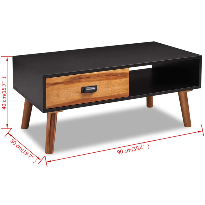 Coffee Table 90x50x40 Cm Solid Acacia Wood Xatoit