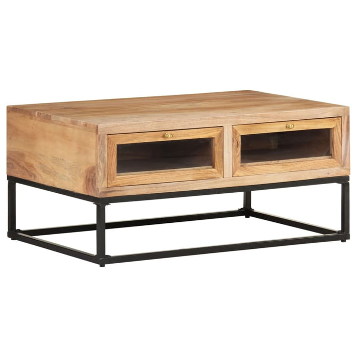 Coffee Table 90x60x40 Cm Solid Acacia Wood Txtpbl