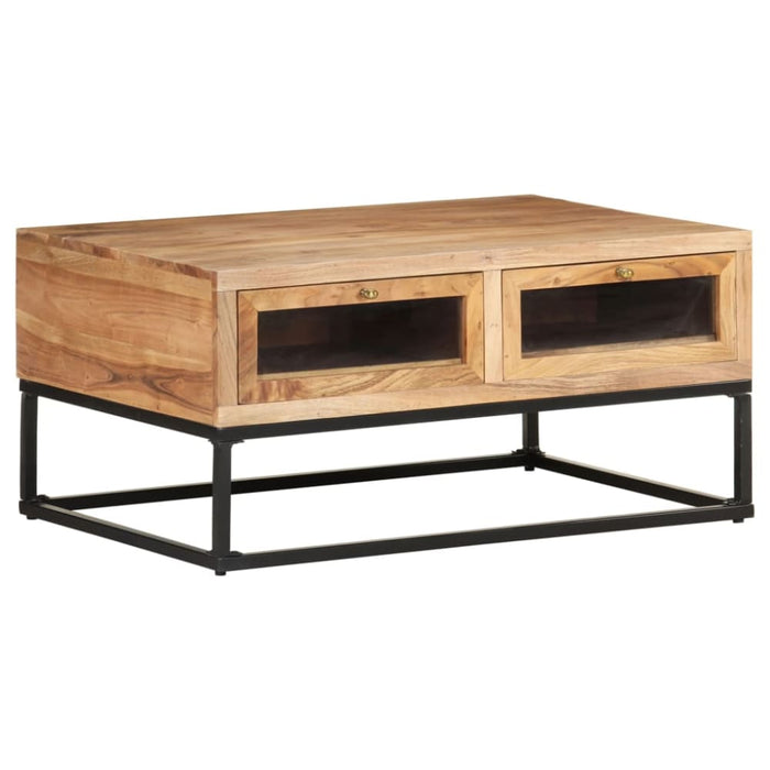 Coffee Table 90x60x40 Cm Solid Acacia Wood Txtpbl