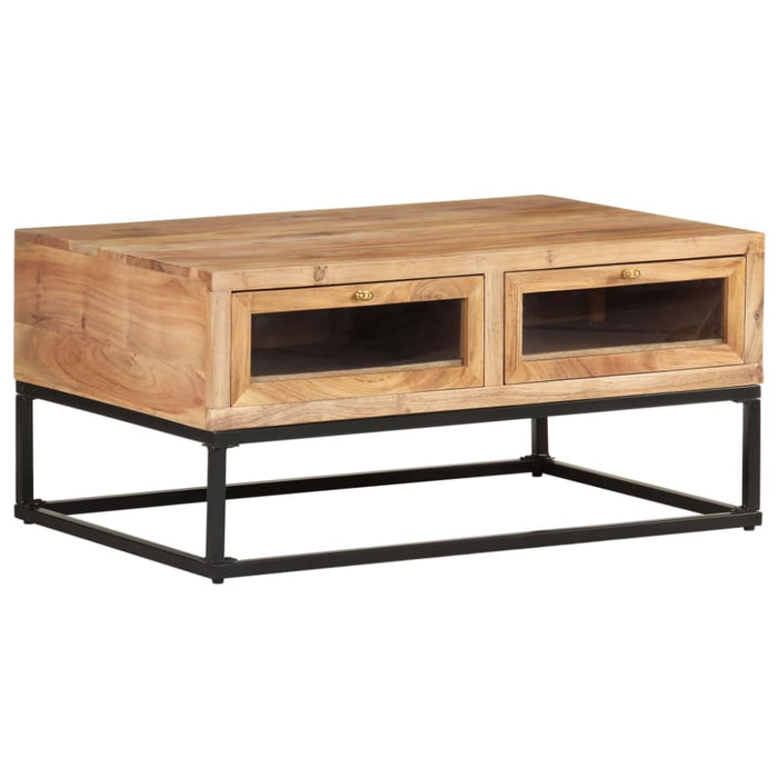 Coffee Table 90x60x40 Cm Solid Acacia Wood Txtpbl