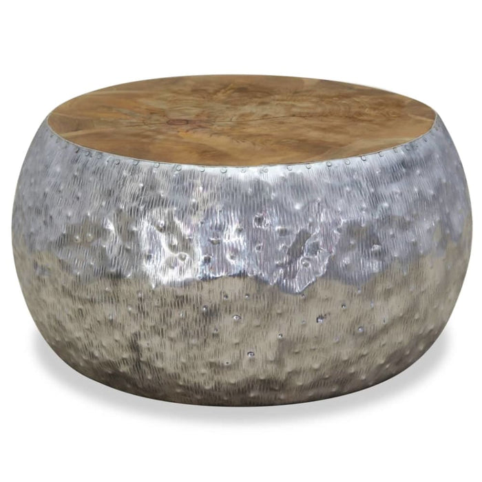 Coffee Table Aluminium Teak 60x60x30 Cm Xaapak