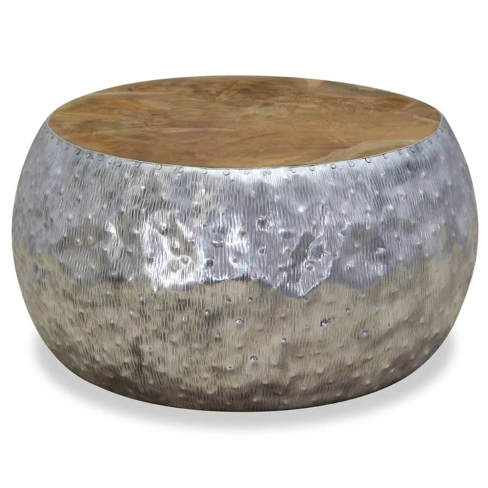 Coffee Table Aluminium Teak 60x60x30 Cm Xaapak