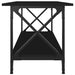Coffee Table Black 100x45x45 Cm Engineered Wood and Iron