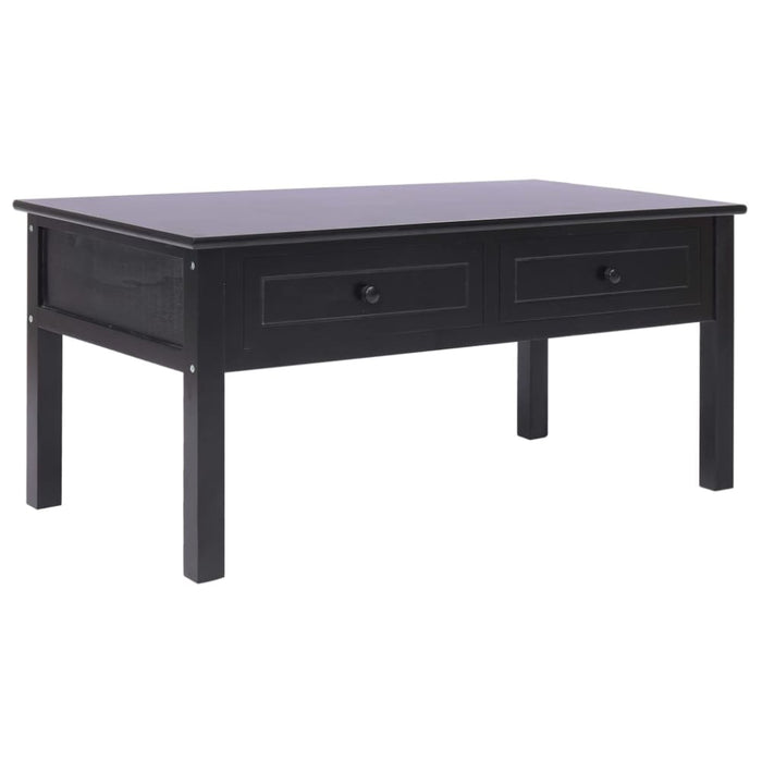 Coffee Table Black 100x50x45 Cm Wood Xnaotn