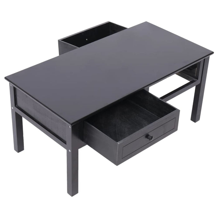 Coffee Table Black 100x50x45 Cm Wood Xnaotn
