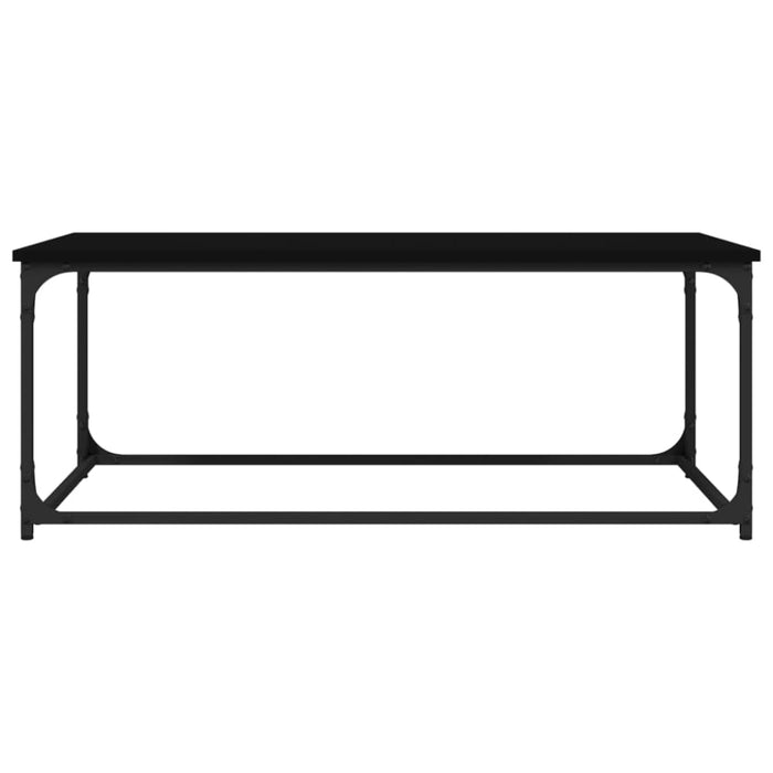 Coffee Table Black 102x50x40 Cm Engineered Wood and Iron