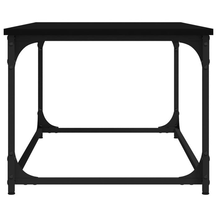Coffee Table Black 102x50x40 Cm Engineered Wood and Iron