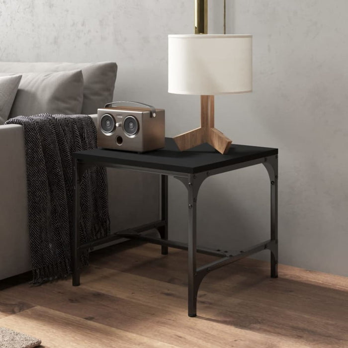 Coffee Table Black 50x50x35 Cm Engineered Wood Noktki