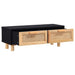 Coffee Table Black 80x40x30 Cm Engineered Wood&solid Wood
