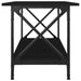 Coffee Table Black 80x45x45 Cm Engineered Wood and Iron