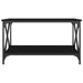 Coffee Table Black 80x50x45 Cm Engineered Wood and Iron