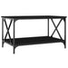 Coffee Table Black 80x50x45 Cm Engineered Wood and Iron